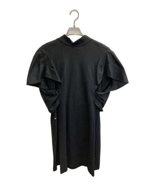 MUVEIL（ミュベール）MUVEIL (ミュベール) ボリュームスリーブワンピース ブラック サイズ:36の古着・服飾アイテム