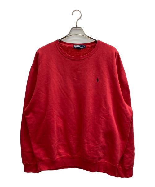 POLO RALPH LAUREN（ポロ・ラルフローレン）POLO RALPH LAUREN (ポロ・ラルフローレン) ポニー刺繍スウェット レッド サイズ:XLの古着・服飾アイテム