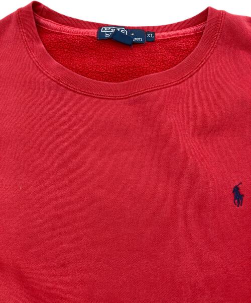 POLO RALPH LAUREN（ポロ・ラルフローレン）POLO RALPH LAUREN (ポロ・ラルフローレン) ポニー刺繍スウェット レッド サイズ:XLの古着・服飾アイテム