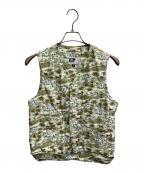 Engineered Garmentsエンジニアドガーメンツ）の古着「総柄中綿ベスト」｜グリーン