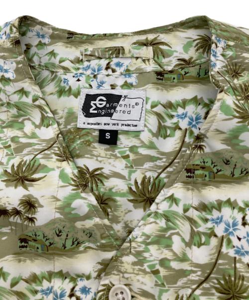 Engineered Garments（エンジニアドガーメンツ）Engineered Garments (エンジニアド ガーメンツ) 総柄中綿ベスト グリーン サイズ:Sの古着・服飾アイテム