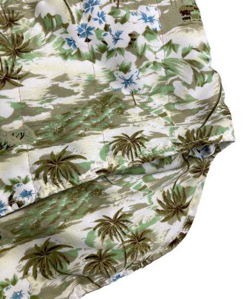 Engineered Garments（エンジニアドガーメンツ）Engineered Garments (エンジニアド ガーメンツ) 総柄中綿ベスト グリーン サイズ:Sの古着・服飾アイテム