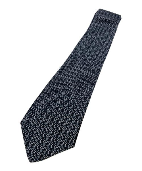 HERMES（エルメス）HERMES (エルメス) Hロゴシルクネクタイ ネイビー サイズ:不明の古着・服飾アイテム