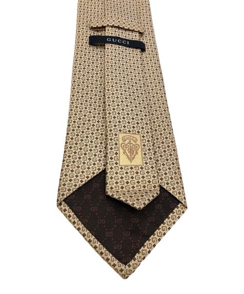 GUCCI（グッチ）GUCCI (グッチ) GG柄シルクネクタイ ブラウン サイズ:不明の古着・服飾アイテム