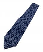 GUCCIグッチ）の古着「総柄シルクネクタイ」｜ネイビー