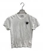 PLAY COMME des GARCONSプレイコムデギャルソン）の古着「METALSTONE HEART TEE」｜ホワイト