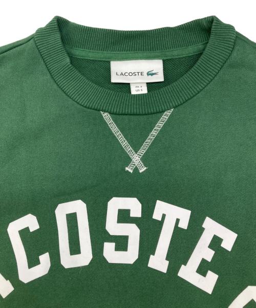 LACOSTE（ラコステ）LACOSTE (ラコステ) カレッジロゴプリントクルーネックスウェット グリーン サイズ:Sの古着・服飾アイテム
