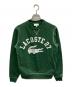 LACOSTE（ラコステ）の古着「カレッジロゴプリントクルーネックスウェット」｜グリーン
