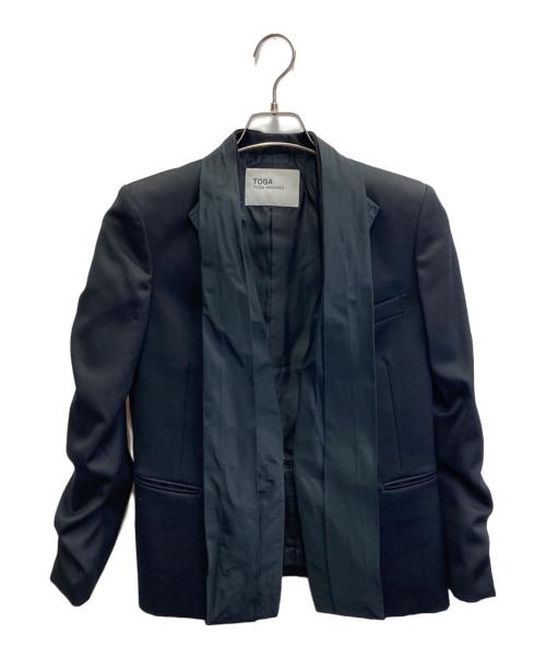 TOGA ARCHIVES（トーガアーカイブス）TOGA ARCHIVES (トーガアーカイブス) ウールノーカラージャケット ブラック サイズ:1の古着・服飾アイテム