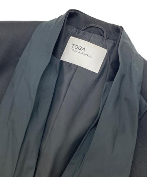 TOGA ARCHIVES（トーガアーカイブス）TOGA ARCHIVES (トーガアーカイブス) ウールノーカラージャケット ブラック サイズ:1の古着・服飾アイテム