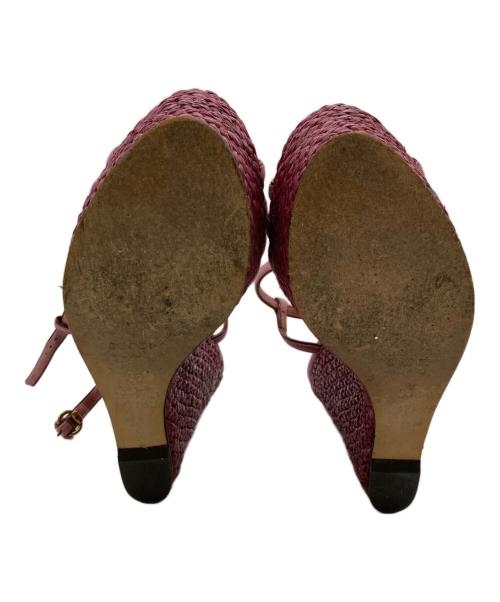 GUCCI（グッチ）GUCCI (グッチ) ウェッジソールサンダル パープル サイズ:35 1/2の古着・服飾アイテム