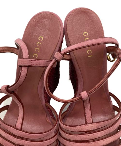 GUCCI（グッチ）GUCCI (グッチ) ウェッジソールサンダル パープル サイズ:35 1/2の古着・服飾アイテム