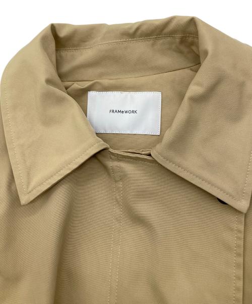 FRAMeWORK（フレームワーク）FRAMeWORK (フレームワーク) 撥水ポンチョトレンチコート ベージュ サイズ:36の古着・服飾アイテム