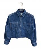 Spick and Spanスピックアンドスパン）の古着「ショートデニムシャツ」｜インディゴ
