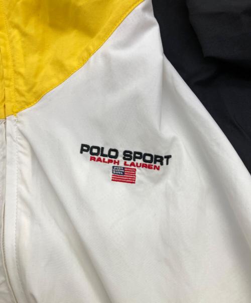 POLO SPORT（ポロスポーツ）POLO SPORT (ポロスポーツ) ナイロンジャケット ホワイト×イエロー サイズ:Lの古着・服飾アイテム