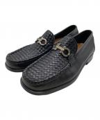 Salvatore Ferragamoサルヴァトーレ フェラガモ）の古着「スクエアトゥローファー」｜ブラック