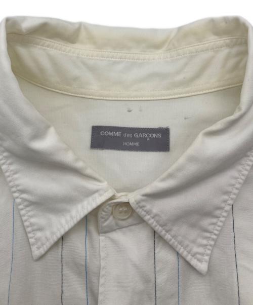 COMME des GARCONS HOMME PLUS（コムデギャルソンオムプリュス）COMME des GARCONS HOMME PLUS (コムデギャルソンオムプリュス) AD1999 ストライプ切替シャツ ブルー×ホワイト サイズ:不明の古着・服飾アイテム