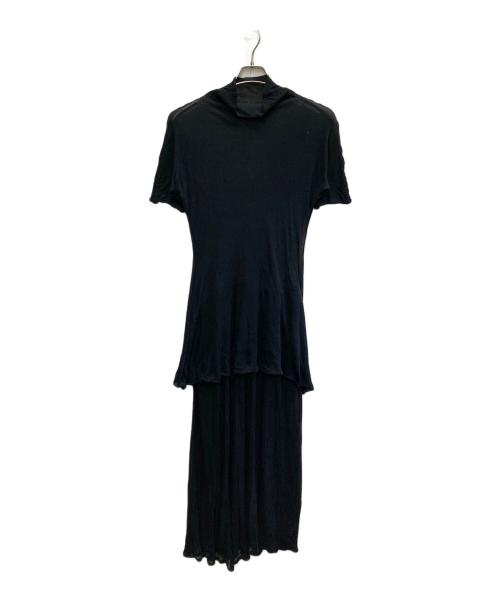 YOHJI YAMAMOTO（ヨウジヤマモト）YOHJI YAMAMOTO (ヨウジヤマモト) レーヨンワンピース ブラック サイズ:無しの古着・服飾アイテム