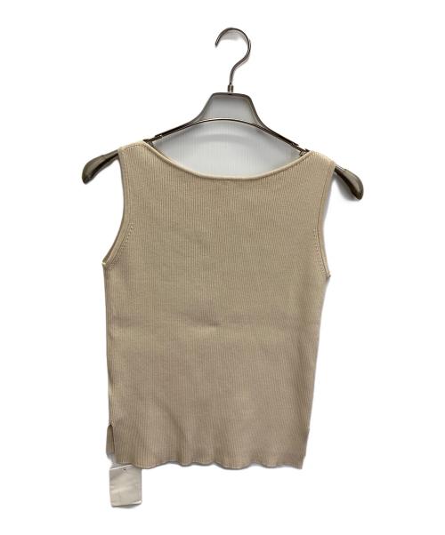 L'appartement（アパルトモン）L'Appartement (アパルトモン) Boatneck sleeveless top/ノースリーブニット ベージュ サイズ:FREE 未使用品の古着・服飾アイテム