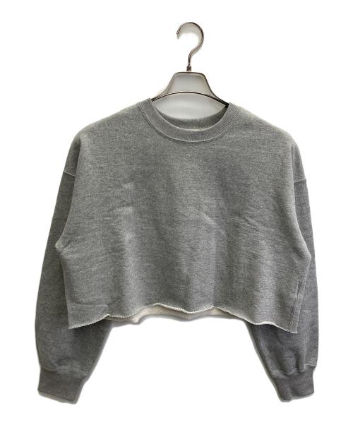 DEUXIEME CLASSE（ドゥーズィエム クラス）Deuxieme Classe (ドゥーズィエム クラス) Cropped スウェット プルオーバー グレー サイズ:Freeの古着・服飾アイテム