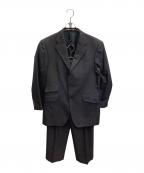 BURBERRY BLACK LABELバーバリーブラックレーベル）の古着「ストライプセットアップスーツ」｜ブラック