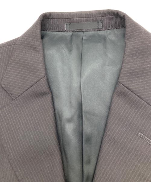 BURBERRY BLACK LABEL（バーバリーブラックレーベル）BURBERRY BLACK LABEL (バーバリーブラックレーベル) ストライプセットアップスーツ ブラック サイズ:40Lの古着・服飾アイテム