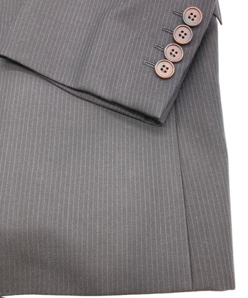 BURBERRY BLACK LABEL（バーバリーブラックレーベル）BURBERRY BLACK LABEL (バーバリーブラックレーベル) ストライプセットアップスーツ ブラック サイズ:40Lの古着・服飾アイテム