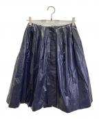 JIL SANDERジルサンダー）の古着「コーティング加工スカート」｜ネイビー