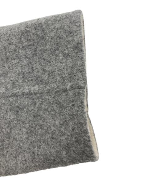 ENFOLD（エンフォルド）ENFOLD (エンフォルド) ウール ソフトリバー スリット ノーカラー オーバー コート グレー サイズ:36の古着・服飾アイテム