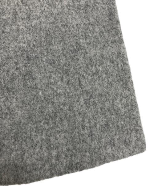 ENFOLD（エンフォルド）ENFOLD (エンフォルド) ウール ソフトリバー スリット ノーカラー オーバー コート グレー サイズ:36の古着・服飾アイテム