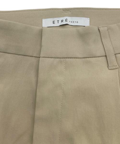 ETRE TOKYO（エトレトウキョウ）ETRE TOKYO (エトレトウキョウ) ヘムファスナーテーパードパンツ ベージュ サイズ:Sの古着・服飾アイテム