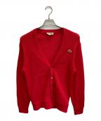 CHEMISE LACOSTEシュミーズ ラコステ）の古着「90s ウールカーディガン」｜レッド