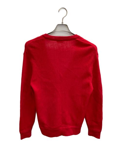 CHEMISE LACOSTE（シュミーズ ラコステ）CHEMISE LACOSTE (シュミーズ ラコステ) 90s ウールカーディガン レッド サイズ:2の古着・服飾アイテム