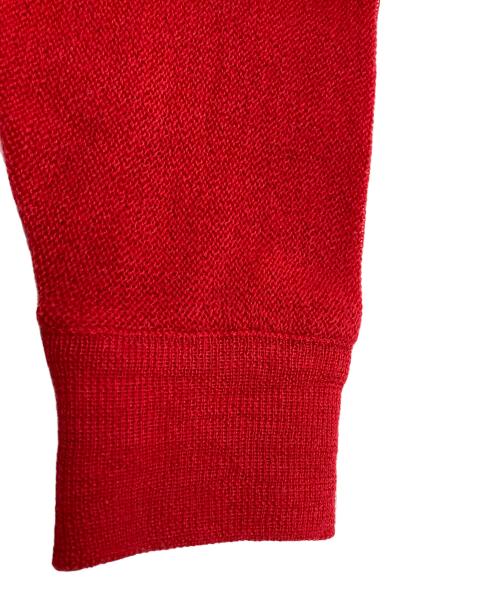 CHEMISE LACOSTE（シュミーズ ラコステ）CHEMISE LACOSTE (シュミーズ ラコステ) 90s ウールカーディガン レッド サイズ:2の古着・服飾アイテム