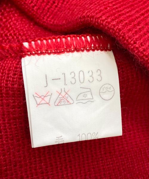 CHEMISE LACOSTE（シュミーズ ラコステ）CHEMISE LACOSTE (シュミーズ ラコステ) 90s ウールカーディガン レッド サイズ:2の古着・服飾アイテム