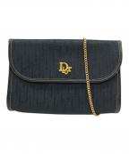 Christian Diorクリスチャン ディオール）の古着「【OLD】トロッターチェーンショルダーバッグ」｜ブラック