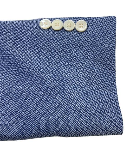 Paul Stuart（ポールスチュアート）Paul Stuart (ポールスチュアート) シルクリネンブレンドテーラードジャケット ブルー サイズ:46の古着・服飾アイテム