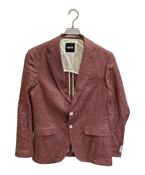 BOSS（ボス）BOSS (ボス) ウールリネンテーラードジャケット ブラウン サイズ:48の古着・服飾アイテム