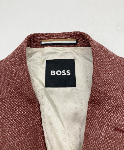 BOSS（ボス）BOSS (ボス) ウールリネンテーラードジャケット ブラウン サイズ:48の古着・服飾アイテム