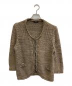 MAX&Co.マックスアンドコー）の古着「ノーカラーニットジャケット」｜オリーブ