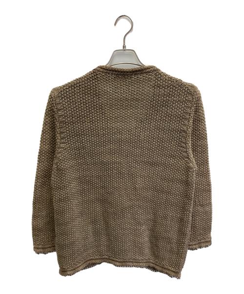 MAX&Co.（マックスアンドコー）MAX&Co. (マックスアンドコー) ノーカラーニットジャケット オリーブ サイズ:XLの古着・服飾アイテム