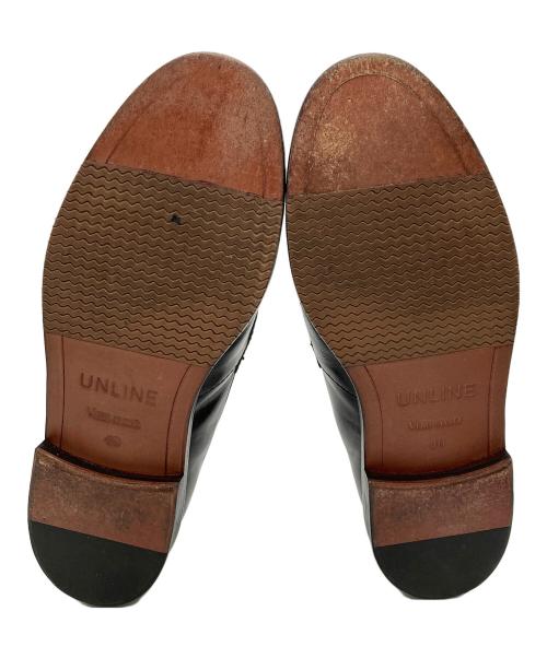 UNLINE（アンライン）UNLINE (アンライン) コインローファー ブラック サイズ:40の古着・服飾アイテム