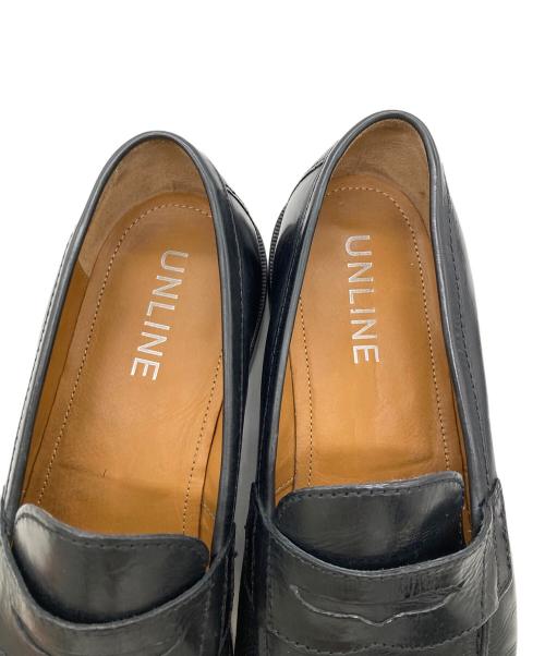 UNLINE（アンライン）UNLINE (アンライン) コインローファー ブラック サイズ:40の古着・服飾アイテム