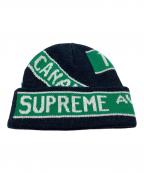 SUPREMEシュプリーム）の古着「Street Signs Beanie」｜ブラック×グリーン