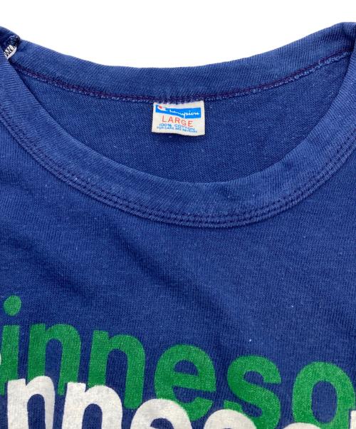 Champion（チャンピオン）Champion (チャンピオン) Vintage minnesota Football Tee【70s～80s】 ネイビー サイズ:Lの古着・服飾アイテム