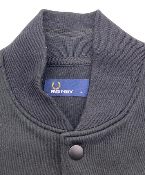 FRED PERRY（フレッドペリー）FRED PERRY (フレッドペリー) Jersey Bomber Neck Jacket ブラック サイズ:Mの古着・服飾アイテム