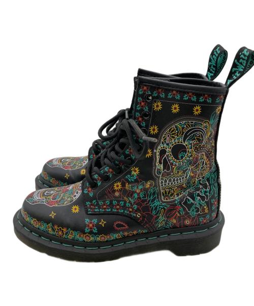 Dr.Martens（ドクターマーチン）Dr.Martens (ドクターマーチン) 1460 SKULL BACKHAND/8ホールブーツ ブラック サイズ:UK３の古着・服飾アイテム