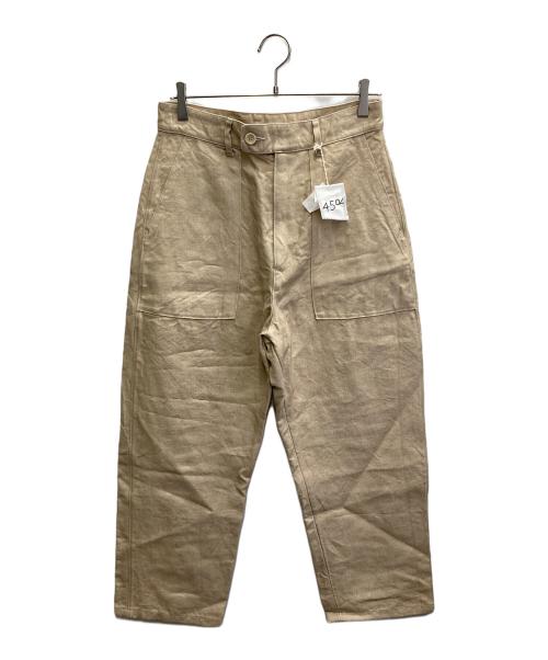 45R（フォーティファイブ・アール）45R (フォーティファイブ・アール) リネンダックの908ベイカーパンツ ベージュ サイズ:2の古着・服飾アイテム