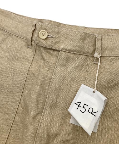 45R（フォーティファイブ・アール）45R (フォーティファイブ・アール) リネンダックの908ベイカーパンツ ベージュ サイズ:2の古着・服飾アイテム