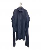 LIMI feuリミフゥ）の古着「アーカイブデザインワンピース」｜ネイビー